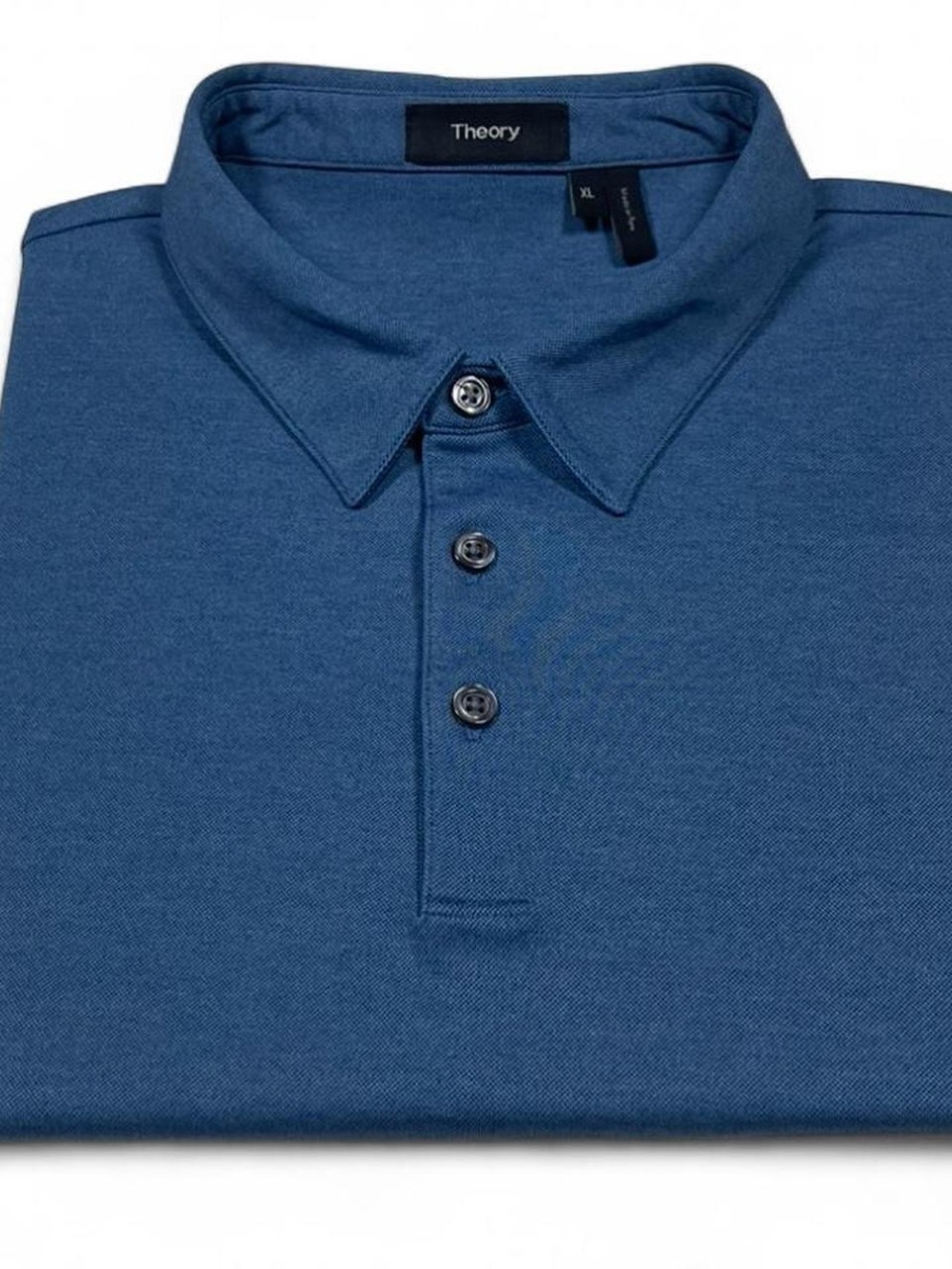 Theory Bron B Atlas Pique Polo Shirt in Blue Men’s Size XLarge Golf Summer